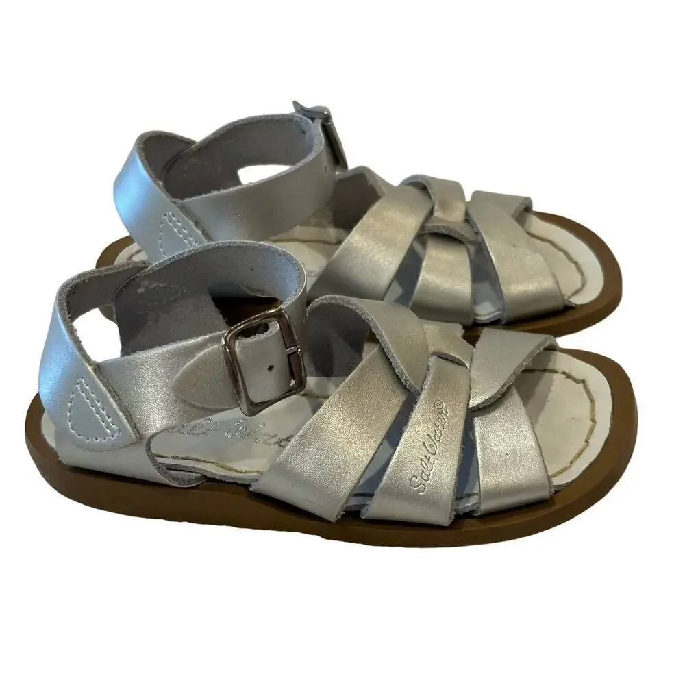 Silver Salt Water Sandals sz 8